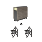 Expandable modern minimalist dining table set with chairs for stylish, space-saving meals