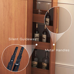 Folding Bar Table Dining Table Combo Bar and Wine Cabinet