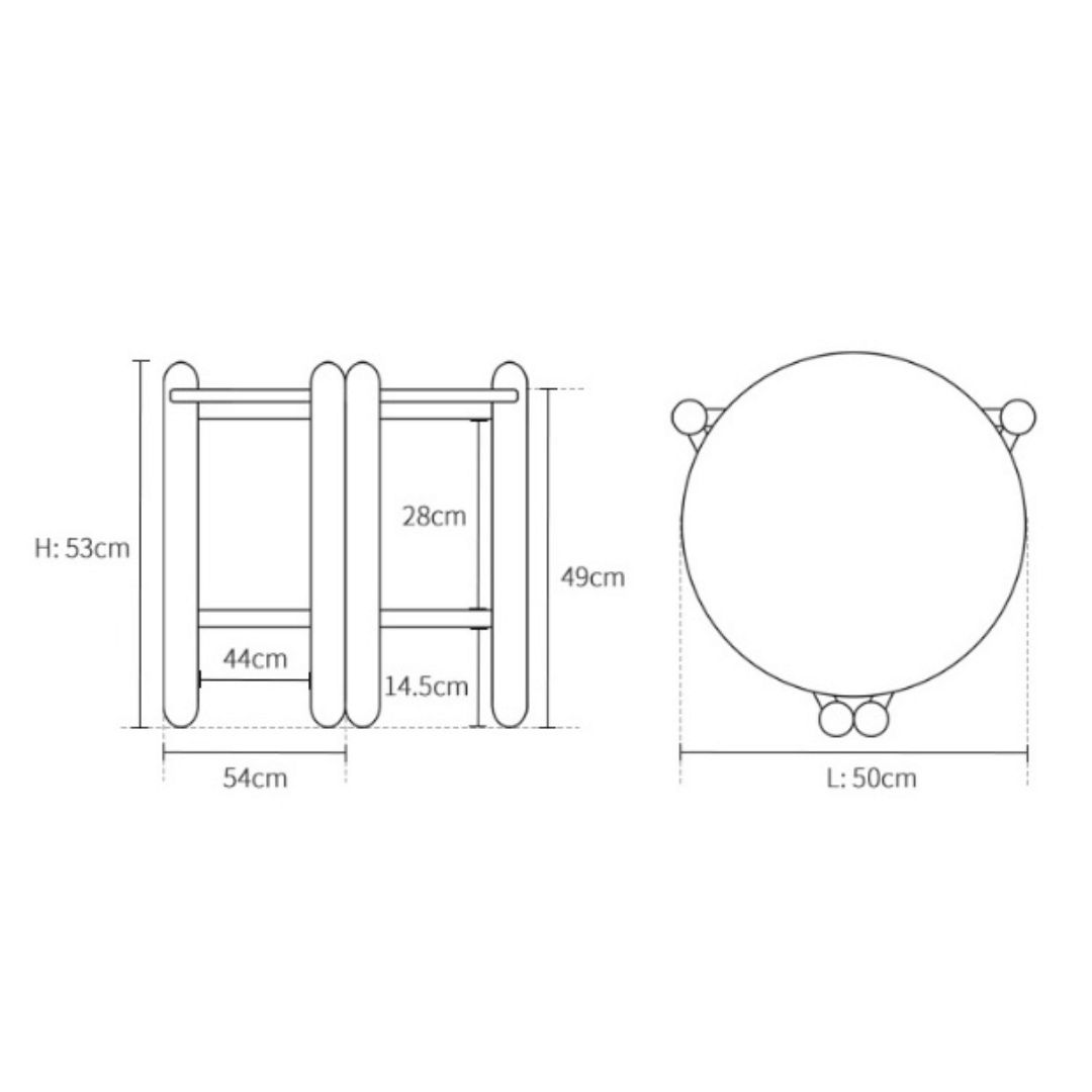 Contemporary terrazzo side table with unique patterns and easy maintenance