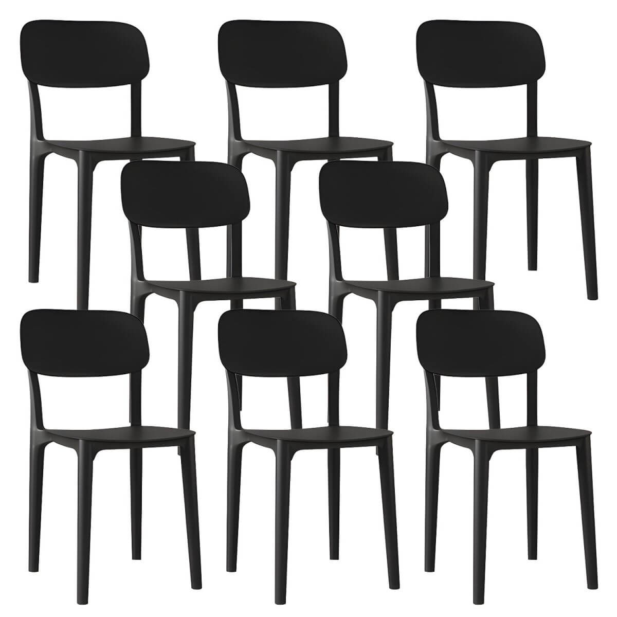 Stackable Nordic acrylic dining chair with backrest and acrylic legs