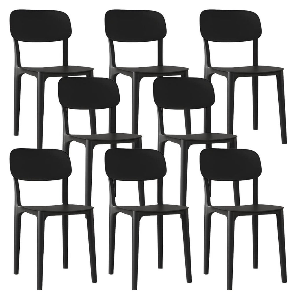 Stackable Nordic acrylic dining chair with backrest and acrylic legs