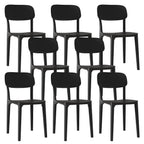 Stackable Nordic acrylic dining chair with backrest and acrylic legs