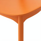 Stackable Scandinavian side chair with open back made of plastic and acrylic for dining
