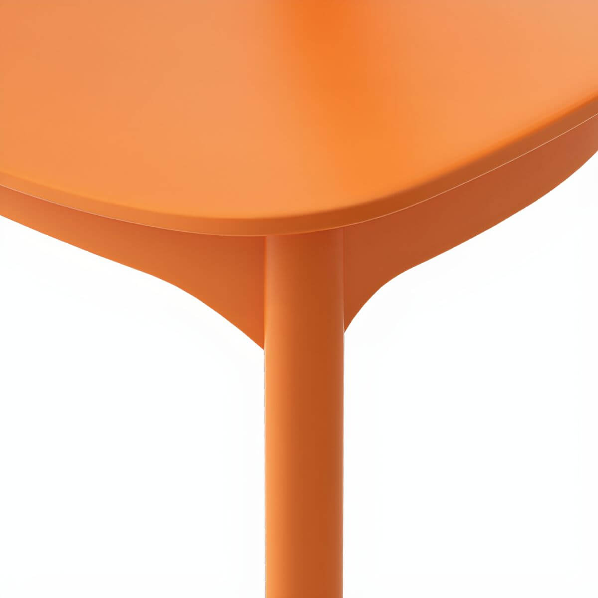 Stackable Scandinavian side chair with open back made of plastic and acrylic for dining