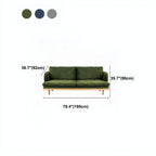 Modern polyester sofa settee with recessed arms and tight back, ideal for living room seating