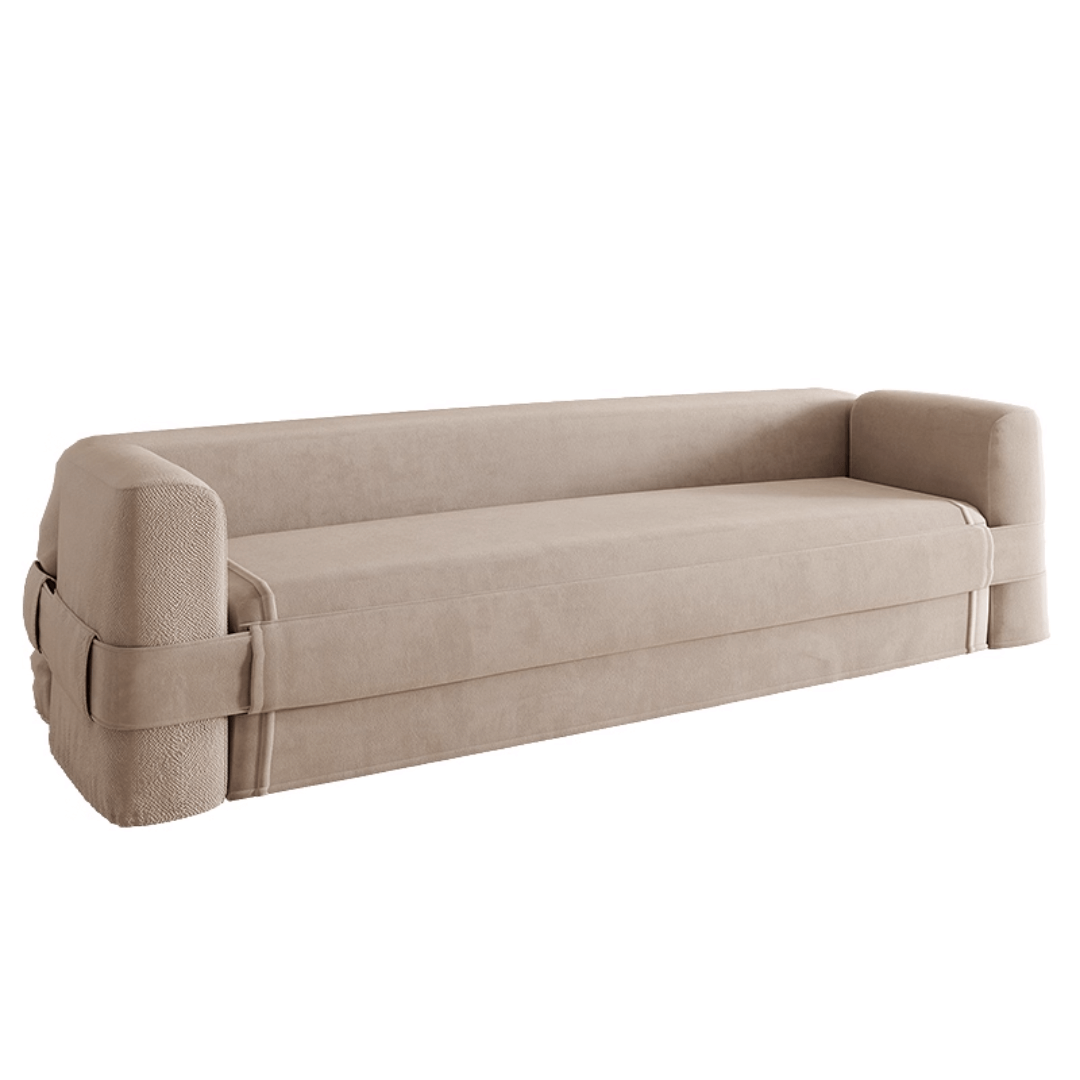 Luxurious Modern Minimalist Sofa Set with Ergonomic Armrests and High-Quality Velvet Fabric