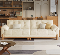 Cocochairs Japandi Solid Ash Wood Sofa: Stylish Comfort in Premium Fabrics