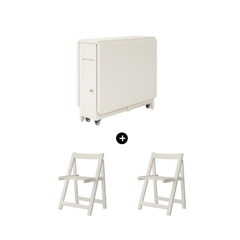 Modern Minimalist Expandable Dining Table with Chairs
