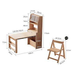 Elegante Mesa Plegable que Ahorra Espacio - Ideal para Comer y Trabajar en Hogares Acogedores