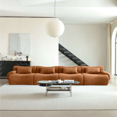 Modern Teddy Velvet Upholstered Sectional Sofa Modular Sofa
