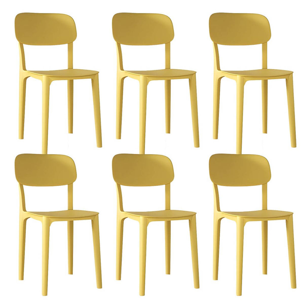 Stackable Nordic acrylic dining chair with backrest and acrylic legs