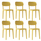 Stackable Nordic acrylic dining chair with backrest and acrylic legs