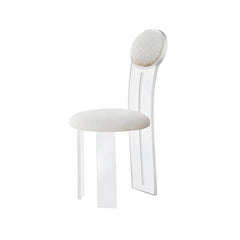 Contemporary Upholstered Dining Chair with Acrylic Frame for Kitchen Dining Chairs