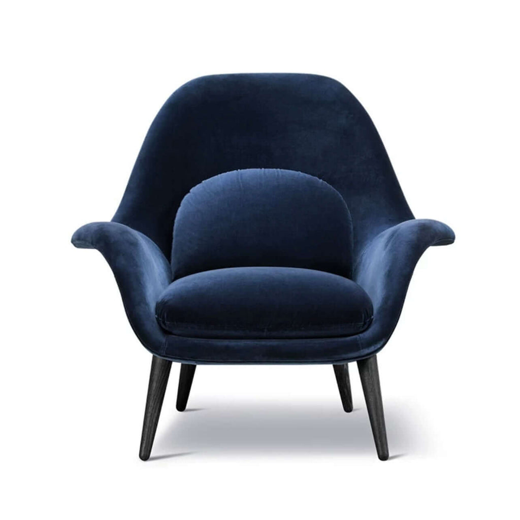 Nordic modern single sofa lounge chair with velvet fabric cushion and ottoman set