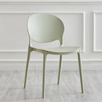 Modern acrylic dining side chair with open back, 32 inches tall, ideal for restaurant seating