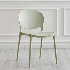Modern Plastic Open Back Dining Side Chair 32"H Acrylic Dining Chair for Restaurant Dining Chairs