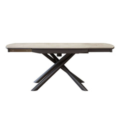 Modern Rectangular Rock Slab Extendable Dining Table for 6 Person