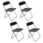 Scandinavian style dining chair with silver metal legs and plastic acrylic seat