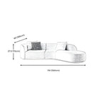 Ultra-modern polyester blend tuxedo arm sofa with tight back, 27.56 inches high sectional