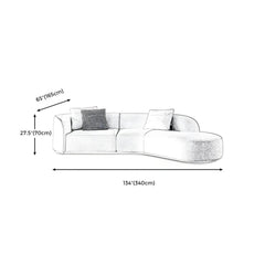 Ultra-Modern Polyester Blend Tight Back Sofa 27.56"High Tuxedo Arm Sofa Sectionals