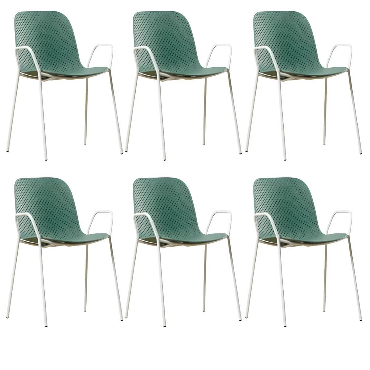 Scandinavian stackable kitchen chair with plastic and acrylic seat and metal legs