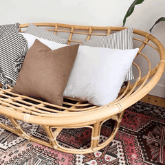 Natural Rattan Papasan Chair - Cozy Lounge Sofa