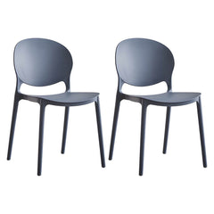 Modern Plastic Open Back Dining Side Chair 32"H Acrylic Dining Chair for Restaurant Dining Chairs