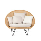 Contemporary woven back papasan accent chair with dimensions 41.34 by 33.86 by 36.61 inches