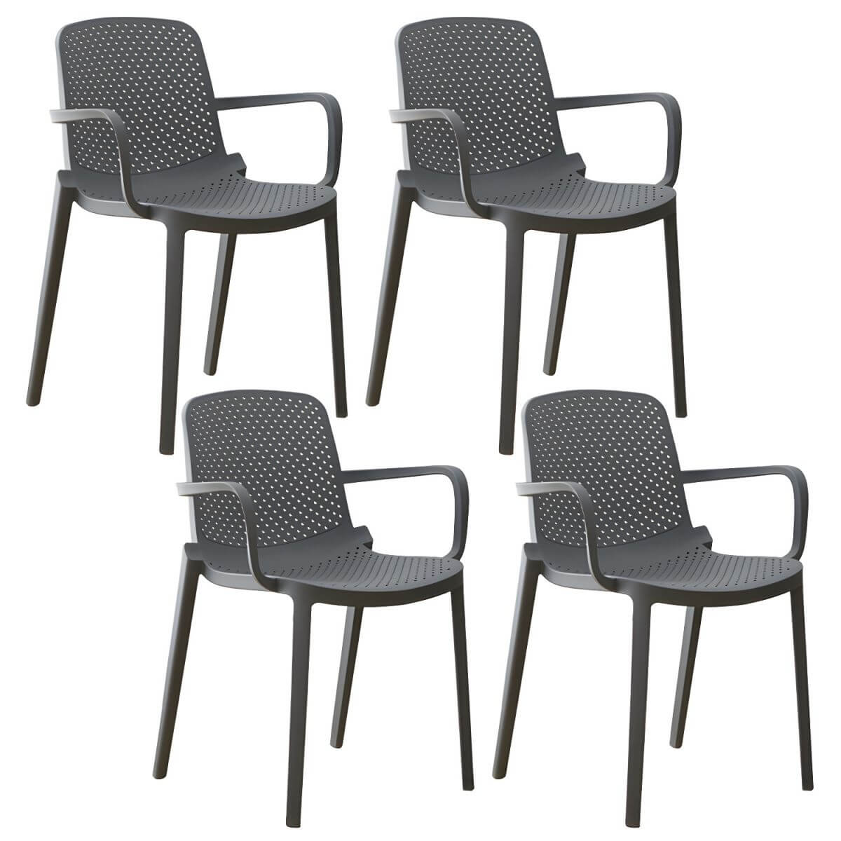 Acrylic modern plastic dining chair with solid back, 32 inches high, ideal for restaurant seating