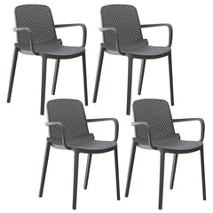 Modern Plastic Solid Back Side Chair 32"H Acrylic Dining Chair for Restaurant Dining Chairs