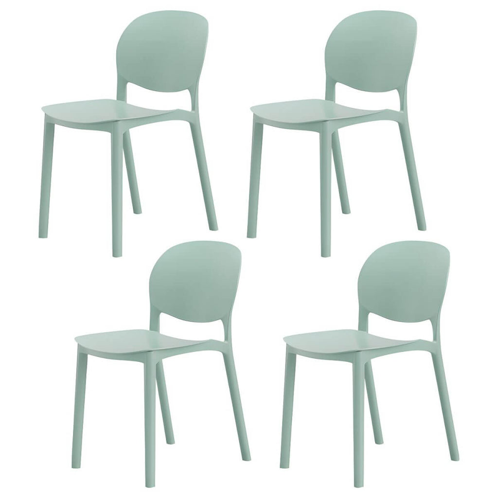 Stackable Nordic dining chair with acrylic legs and ergonomic backrest for modern dining rooms
