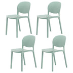 Stackable Nordic dining chair with acrylic legs and ergonomic backrest for modern dining rooms