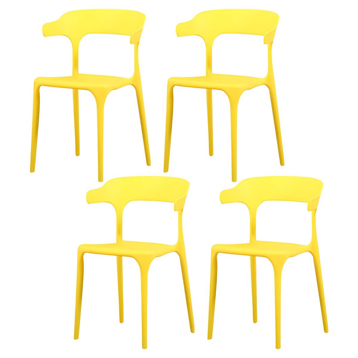 Stackable Nordic acrylic dining chair with armrest and clear acrylic legs