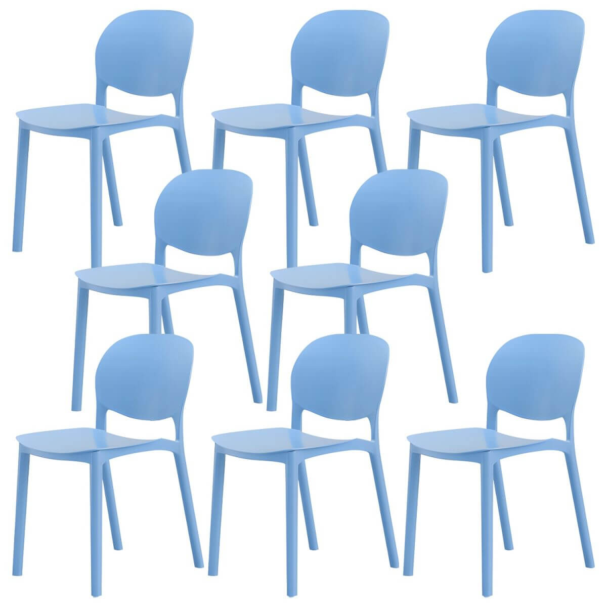 Stackable Nordic dining chair with acrylic legs and ergonomic backrest for modern dining rooms