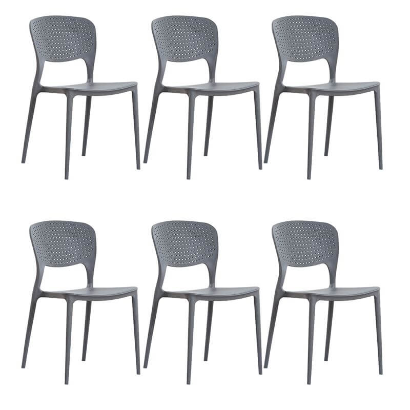 Stackable Scandinavian style plastic and acrylic side chair for dining room