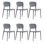 Stackable Scandinavian style plastic and acrylic side chair for dining room