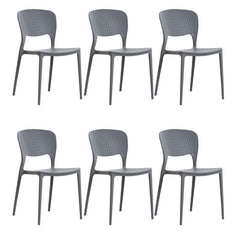 Modern Scandinavian Style Stackable Plastic & Acrylic Side Chair Dining Chairs