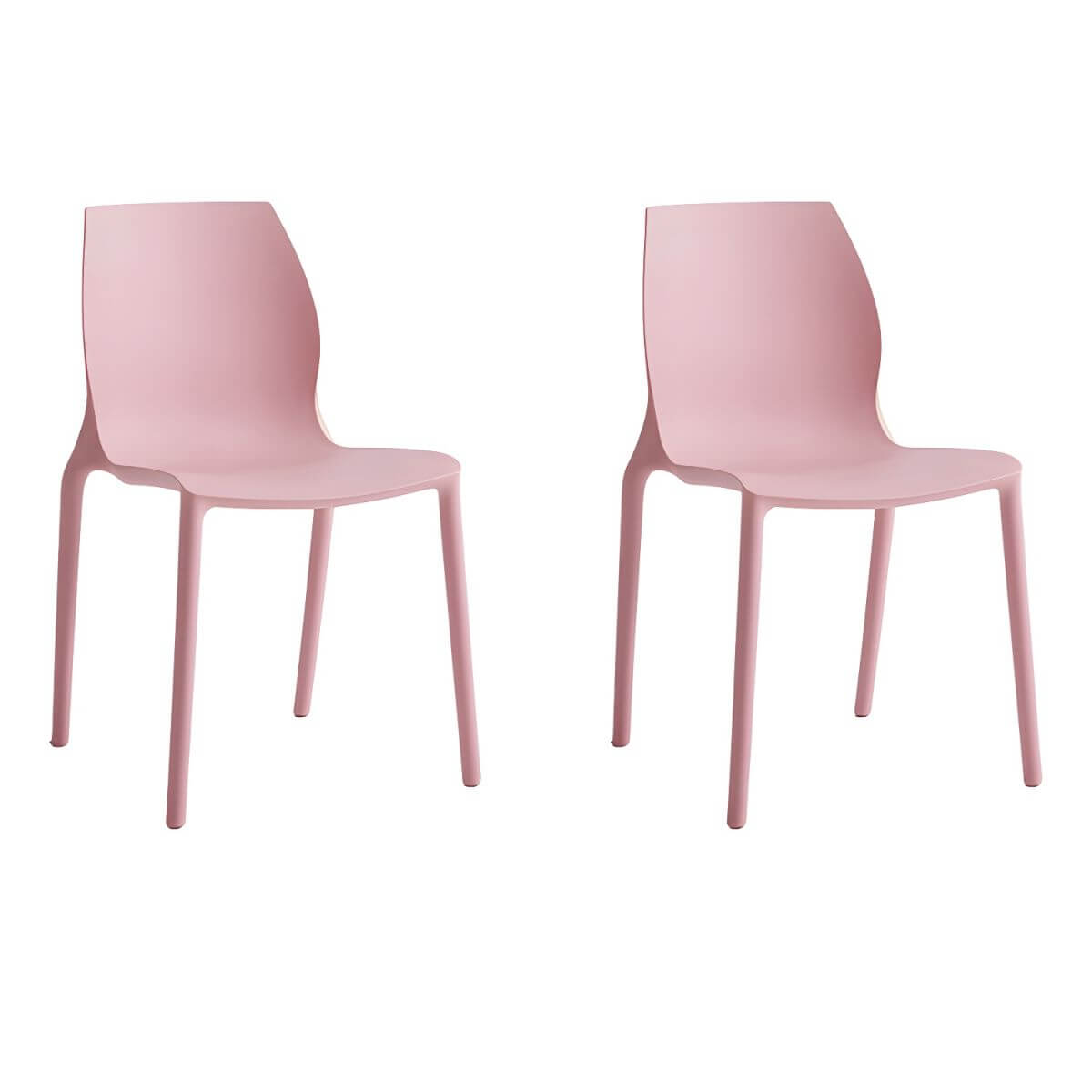 Stackable modern Scandinavian plastic and acrylic chair for kitchen and dining use