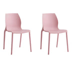 Stackable modern Scandinavian plastic and acrylic chair for kitchen and dining use