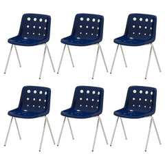 Stackable Scandinavian Style Plastic & Acrylic Side Chair with Low Back Dining Chairs