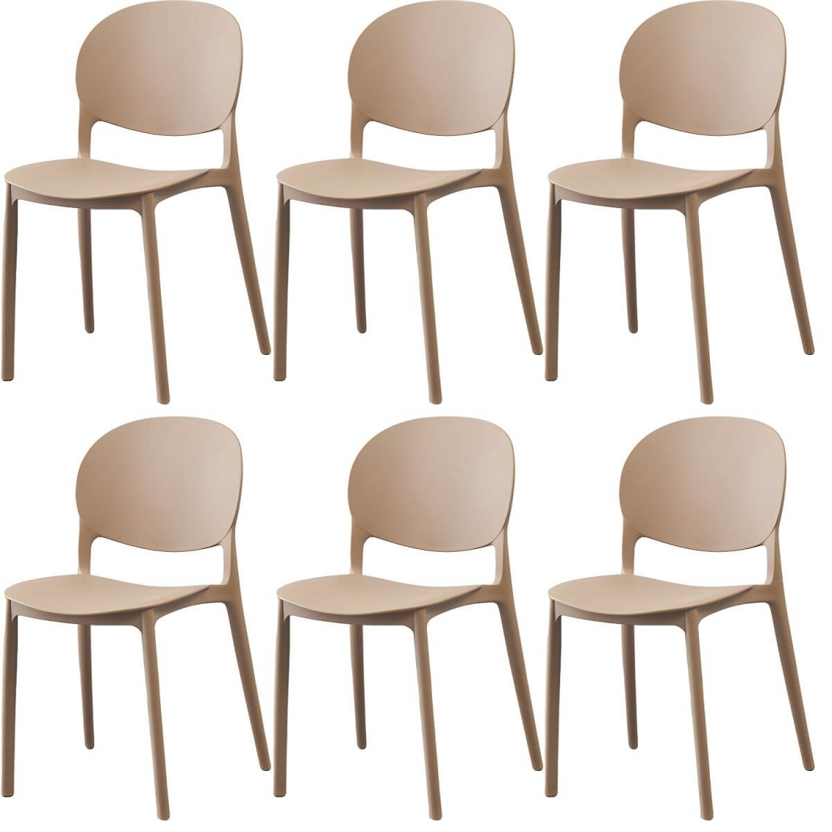 Scandinavian style stackable plastic and acrylic dining side chair for kitchen and dining
