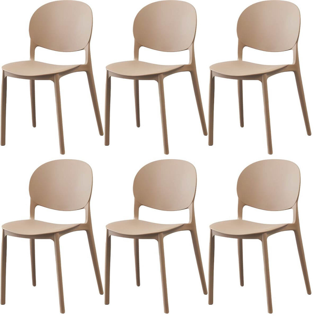 Scandinavian style stackable plastic and acrylic dining side chair for kitchen and dining