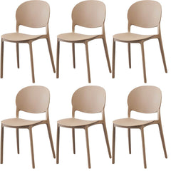 Scandinavian Style Plastic & Acrylic Stackable Kitchen & Dining Side Chair Dining Chairs