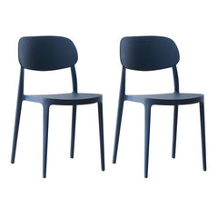 Plastic Scandinavian Living Room Side Chair Matte Finish Open Back Dining Chair Dining Chairs