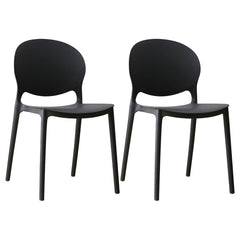 Scandinavian Plastic Dining Chair Open Back Side Chair with 4 Legs for Home Use Dining Chairs