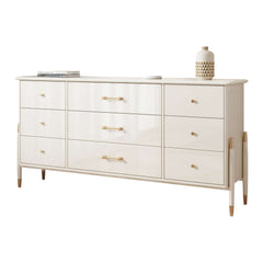 Beige Storage Cabinet with Drawers
