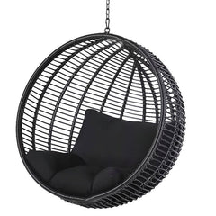 Unfinished Color Climate-resistant Metal Porch Swing with Cushions, Chain, and Stand Porch Swings