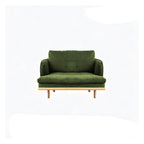 Modern polyester sofa settee with recessed arms and tight back, ideal for living room seating