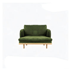 Modern Style Polyester Sofa Recessed Arm Tight Back Settee for Living Room Sofa