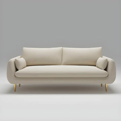 31.5"H Polyester Blend Tuxedo Arm Loose Back Sofa For Living Room Sofa
